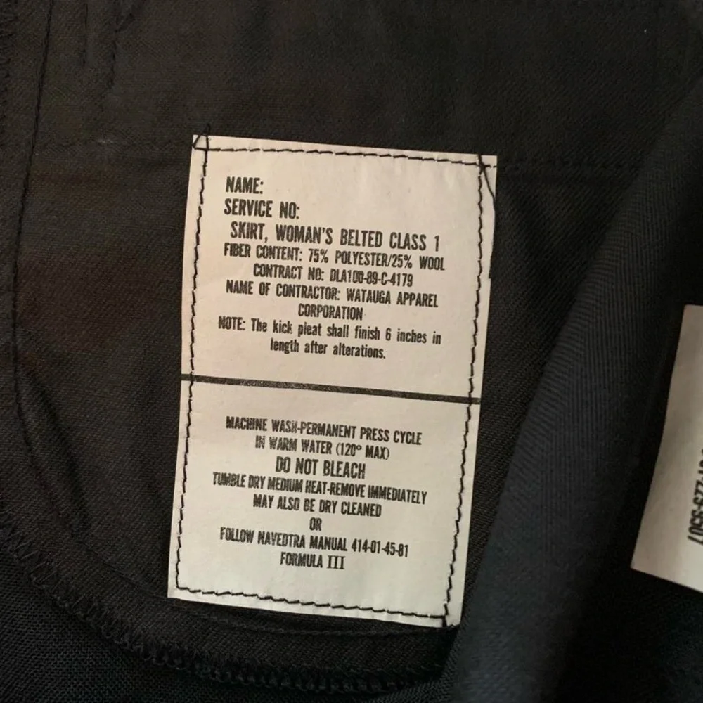 1980s Vintage US Navy Service Dress Blue Skirt - Picture 7 of 13